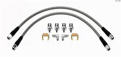 Brake Line, Flexline, Braided Stainless Steel, Front, Ford, Pair