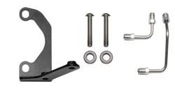 Brake Proportioning Valve Bracket, Bolt-on, Right Hand, Steel, Black E-coat, Stainless Steel Fluid Tubes, Kit