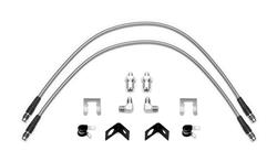 Brake Hoses, Flexline Kits, 25.00 in. Length, -3AN to 3/8-24 in. 90 Degree, 1/8-27 in NPT Caliper Thread, Includes Locks and Fittings, Chevy, GMC, Kit