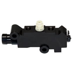 Brake Proportioning Valve, Non-Adjustable, 2- Inlets, 2-Outlets, Aluminum, Black, Each