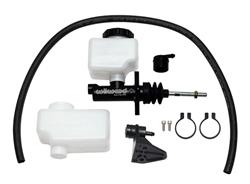 Brake Master Cylinder, Compact Remote Mount, Single Bowl Design, 0.750 in. Bore Size, Aluminum, Black E-coat, Kit