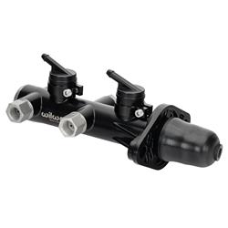 Master Cylinder, Tandem, Aluminum, Black E-coat, 1 in. Bore, Reservoirs, 7 oz. Each, Kit