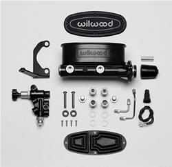 Master Cylinder, Tandem, Aluminum, Black, 1.125 in. Bore, Proportioning Valve, Fluid Tubes, Kit