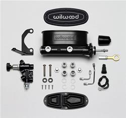 Master Cylinder, Tandem, Aluminum, Black, 0.875 in. Bore, Proportioning Valve, Fluid Tubes, Kit