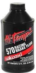 Brake Fluid, DOT 5.1, Hi-Temp, 570 Degrees Fahrenheit, 12 fluid oz. Bottles, Set of 6