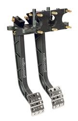 Brake Clutch Pedals, Aluminum, Black, Reverse Mount, Universal, Each