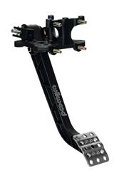 Brake Pedal Assembly, Adjustable Reverse Mount, Firewall Mount, Aluminum, Black, Balance Bar, Each