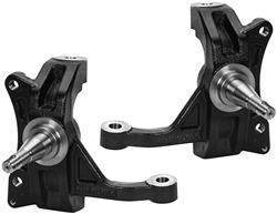 Spindles, ProSpindle, Steel, Black E-Coated, Chevy, GMC, 2.5 in. Drop, Pair