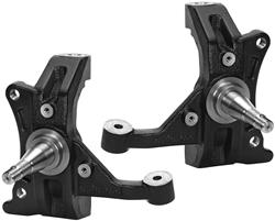 Spindles, ProSpindle, Steel, Black E-Coated, Chevy, GMC, 2 in. Drop, Pair