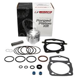 Piston and Ring Kits, Powersports 4-Stroke Forged Series Piston Kits, Forged Aluminum, 48.000mm Bore, Rings, for use on Honda®, Kit