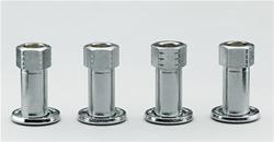 Lug Nuts, Shank with Washer, 12mm x 1.50 RH, Open End, Chrome Plated Steel, Set of 4