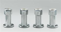 Lug Nuts, Shank with Washer, 1/2 in. x 20 RH, Open End, Chrome Plated Steel, Set of 4