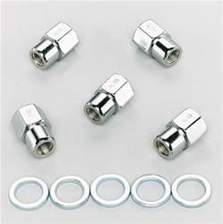 Lug Nuts, Shank with Washer, 7/16 in. x 20 RH, Open End, Chrome Plated Steel, For RT-S Wheels Only, Set of 5