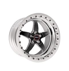 Wheel, RT-S S71, Single Beadlock, Aluminum, Black Anodized, Polished Lip, 15 x 10.33 in., 5 x 4.75 in. Bolt Circle, Medium Pad, Each