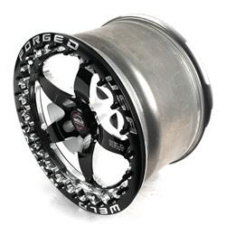 Wheel, RT-S S71, Single Beadlock, Aluminum, Black Anodized, Polished Lip, 17 x 10 in., 5 x 120mm Bolt Circle, High Pad, Each