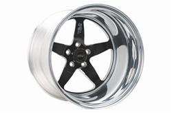 Wheel, RTS, Aluminum, Black, 15 in. x 5.275 in., 5 x 4.50 in. Bolt Circle, 3.50 in. Backspace, Each