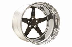 Wheel, RTS, Aluminum, Black, 15 in. x 5.275 in., 5 x 4.75 in. Bolt Circle, 3.50 in. Backspace, Each