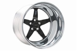 Wheel, RTS, Aluminum, Black, 15 in. x 9.275 in., 5 x 4.50 in. Bolt Circle, 7.50 in. Backspace, Each