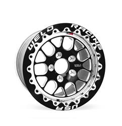 Wheel, Weld Racing, RT-S S77 Forged, Aluminum, Matte Black, Mickey Thompson, 15 in. x 10.33 in., 5 x 4.5 in./5 x 114.3mm, 6.5 in. Backspace, Each