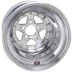 Wheel, Aluma-Star 2.0, Aluminum, Polished, 15 in. x 14 in., 5 x 4.75 in. Bolt Circle, 7 in. Backspace, Each