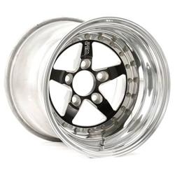 Wheel, Weldstar RT, Aluminum, Black, 15 in. x 10 in., 5 x 4.50 in. Bolt Circle, 6.50 in. Backspace, Each