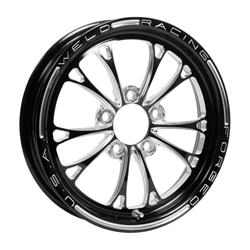 Wheel, V-Series, Aluminum, Black, 15 in. x 3.5 in., 5 x 4.5 in. Bolt Circle, 2.25 in. Backspace, Each