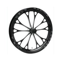 Wheels, V-Series Black Anodized, Aluminum, Matte Black, 17 in. x 3.50 in., Spindle Mount, 1.750 in. Backspacing, Each