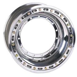 Wheel, Direct Mount Rim Shell, Aluminum, Polished, 15 in. x 10.0 in., 5 x 9.75 in. Bolt Circle, 3 in Backspace