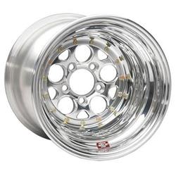 Wheel, Magnum Drag 2.0, Aluminum, Polished, 15 in. x 15.0 in., 5 x 5.00 in. Bolt Circle, 8.00 in. Back Space