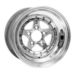 Wheels, AlumaStar 2.0 Polished, 15 in. x 10.00 in., Aluminum, Polished, 5 x 4 1/2 in. Bolt Circle, 5.000 in. Backspacing, Each