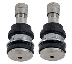 Valve Stems, Medium, Bolt-on, Steel, Chrome Plated, Pair