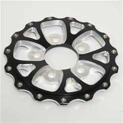 Center, Black, Aluminum, 5 x 4.5 in. Bolt Pattern, Each