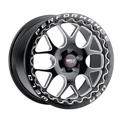 Wheel, Solana Beadlock S910, Aluminum, Gloss Black Milled, 20 in. x 10 in., 6 x 139.7mm. Bolt Circle, 6.99 in. Back Space, Each