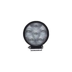 Auxiliary Light, LED Work Utility, Flood, Round, White Bulb, Clear Lens, Black Housing, 9-30 V, 18 watts, Each