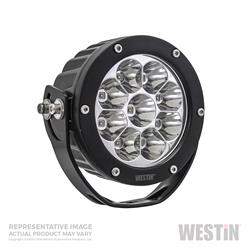 Auxiliary Lights, Axis, LED Spot, Round, White Bulb, Clear Lens, Black Housing, 9-30 V, 27 watts, Pair