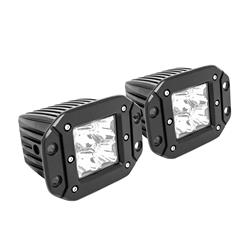 Auxiliary Light, LED, FM4Q Flush Mount, Clear Lens, Pair