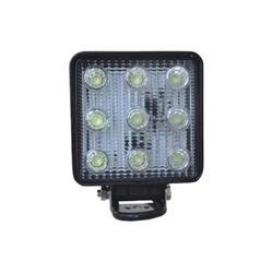 Auxiliary Light, Work Utility, LED Flood, Square, White Bulb, Clear Lens, 9-30 V, 27 watts, Each