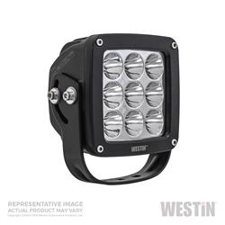 Auxiliary Lights, Axis, LED Spot Style, Square, White Bulb, Clear Lens, 27 watts, 9-30 V, Pair