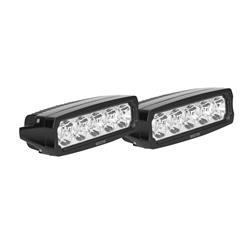 Light Bar, Fusion5 Dual Beam LED, Spot/Flood, Rectangular, Clear Lens, 5.5 in., Pair