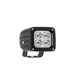 Auxiliary Lights, Quadrant, LED Spot, Square, White Bulb, Clear Lens, 9-30 V, 20 watts, Pair