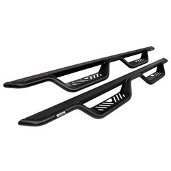 Outlaw Drop Nerf Step Bars, Ford, F-150 SuperCab 2015-2023; F-250/350 SuperCab 2017-2022, Text Black