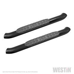 Step Bars, Nerf Bars, Pro Traxx, 4 in. Oval, Steel, Black Powdercoated, Jeep, 2-Door, Pair