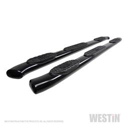 Step Bars, Nerf Bars, Pro Traxx 5 Wheel-to-Wheel, Stainless Steel, Black, Chevy, GMC, Pair