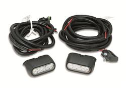 Running Board Lighting, Sure-Grip, Rectangular, Clear Bulb, Black Housing, Wiring Harness, Each