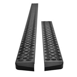 Running Boards, Grate Steps, Steel, Black Powdercoated, Ford, Pair