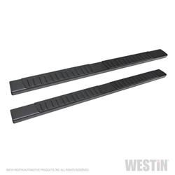 Step Bars, Nerf Bars, R7 Series, Aluminum, Black Powdercoated, 7 in. Diameter, Chevy, GMC, Pair