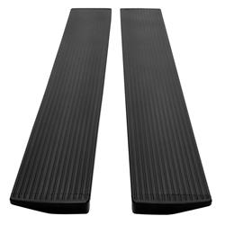 Power Running Boards, Pro-E, Aluminum, Black Textured, 6 in. Width, SuperCab, Ford, Pair