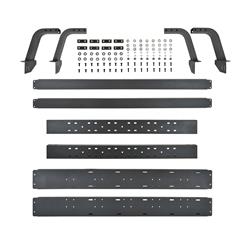 Bed Racks, Overland Cargo Rack, Bed Rail Mounting Style, Steel, Black Powdercoated, Toyota, Kit