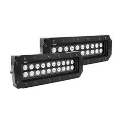 Light Bars, HDX Flush-Mount B-Force LED, Two LED Light Bars, Rectangular, Clear Lens, 12 V, 10 in. Length, Kit