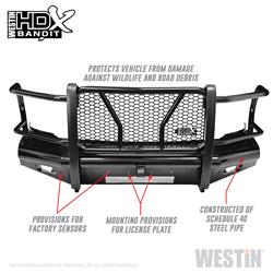 Bumper, HDX Bandit, Fabricated, Steel, Black Textured Powdercoated, Ram, Each